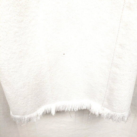 We The Free Winter White Fringed Hem Straight leg Jeans Sz 30 - Picture 6 of 15